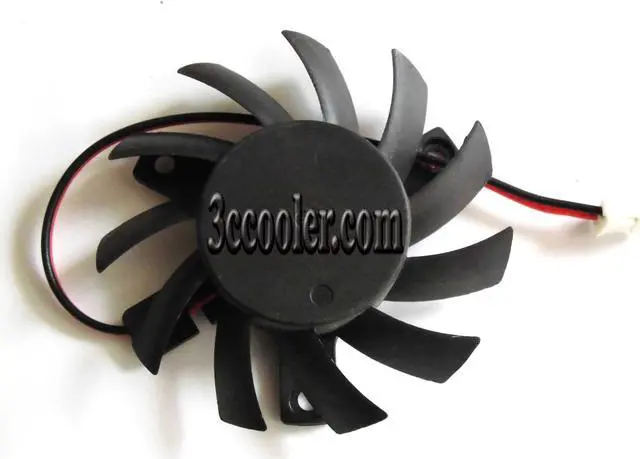 Alt view image 2 of 2 - EVERFLOW T126010SM 12V 0.14A 2 wires 2 pins MSI vga fan graphics card cooler