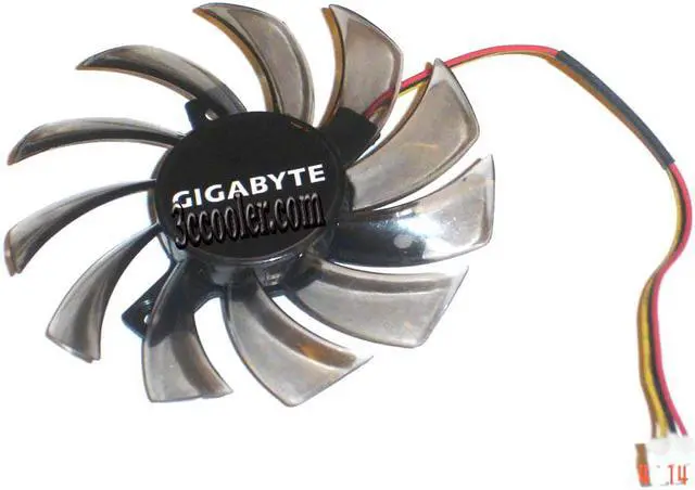 Alt view image 2 of 2 - EVERFLOW T127010SL 12V 0.18A 3 wires 3 pins 11 baldes brown & transparent frameless vga fan graphics card cooler