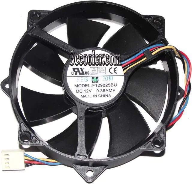 Main image of New & Original EVERFLOW 9225 F129025BU 12V 0.38A 4 wires 4 pins cpu cooler with 8 mounting-holes