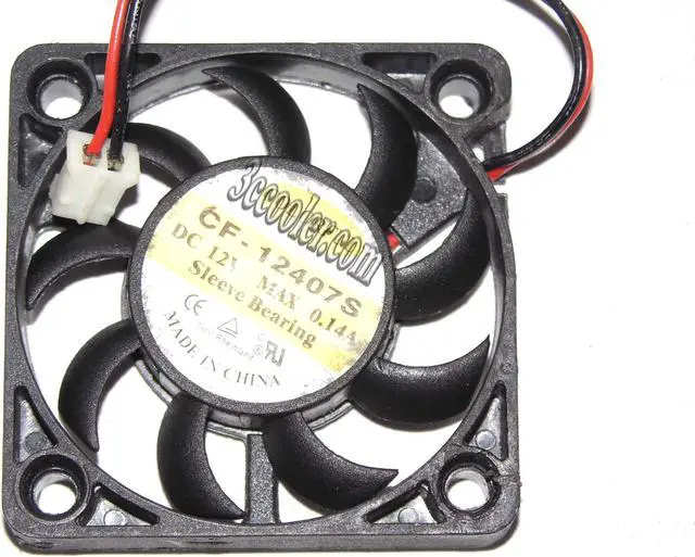 Alt view image 2 of 2 - Colorful 40mm*07mm CF-12407S 12V 0.14A 2 wires 2 Pins Inverter fan switch cooler