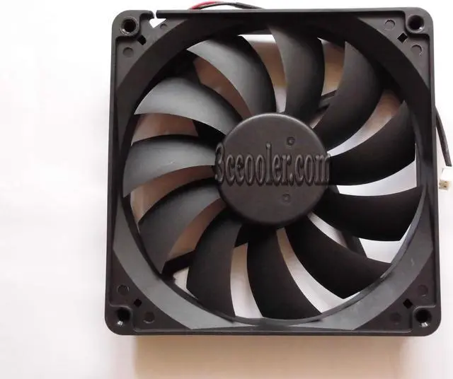 Alt view image 2 of 2 - Young Lin 130*25mm 13cm DFS132512M 12V 2.4W 2 wires 2 pins Case fan power cooler