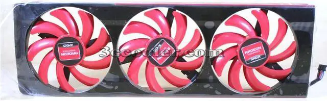 Alt view image 2 of 2 - NTK FD7010H12S 12V 0.35A 3 pcs 3/4 Wires 4 Pins Frameless VGA Fan with a black cover for ATI HD7990