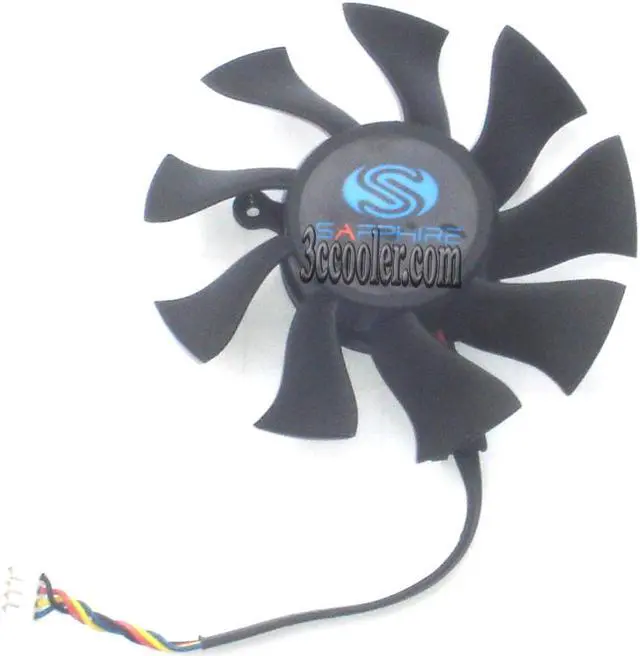 Alt view image 2 of 2 - FirstD FD8015U12D 12V 0.5A 4 wires 4 pins black vga fan Sapphire HD 4860 HD5770 vapor-x HD5850xreme HD 6790 garphics card cooler