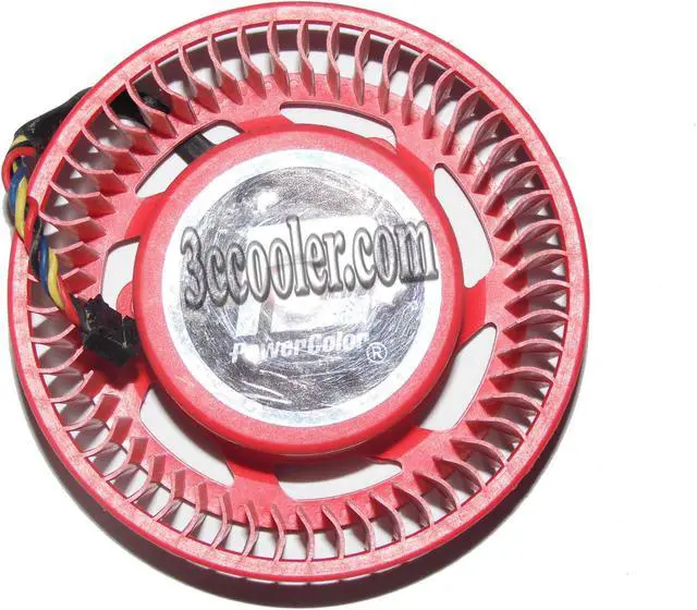 Alt view image 2 of 2 - FirstD FD9238U12D 12V 1.2A 4 wires 4 pins ATI HD5970 HD5850 HD5870 HD4890 VGA fan,red circular graphics card cooler