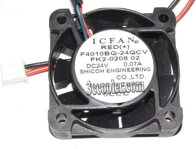Main image of Shicoh ICFAN 40*10mm 4CM F4010BQ-24QCV FK2-0208 24V 0.07A 2 wires 2 pins cooling fan Switch/ inverter Cooler
