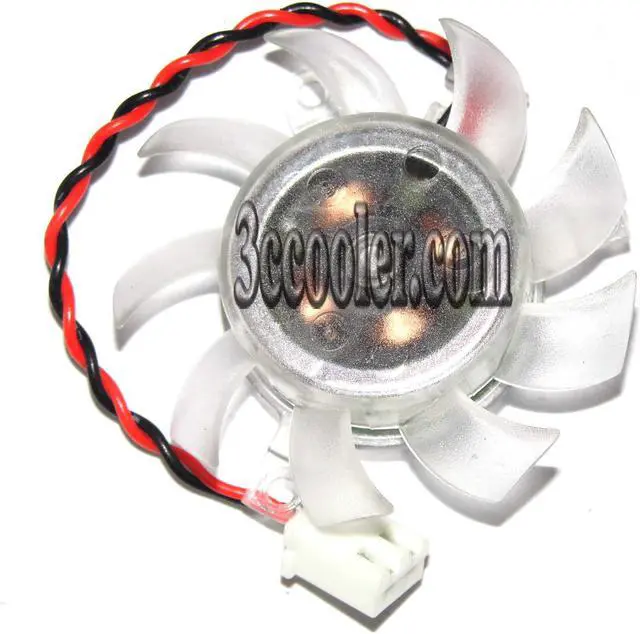Alt view image 2 of 2 - VETTE 4CM A4010L12S ZP 12V 0.07A 2 wires 2 pins transparent vga fan graphics card cooler