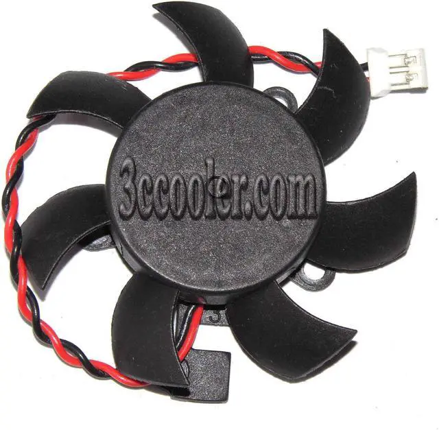 Alt view image 2 of 2 - VETTE A5010L12S 12V 0.08A 2 wires 2 pins frameless black vga fan HD4350 4550 graphics card cooler