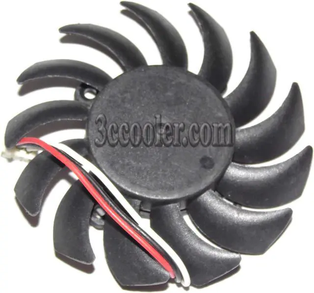 Alt view image 2 of 2 - PSC P1127010LB2F 12V 0.3A 3.6W 3 Wires 3 pins 4 mounting-holes 12 blades frameless vga fan graphics card cooler