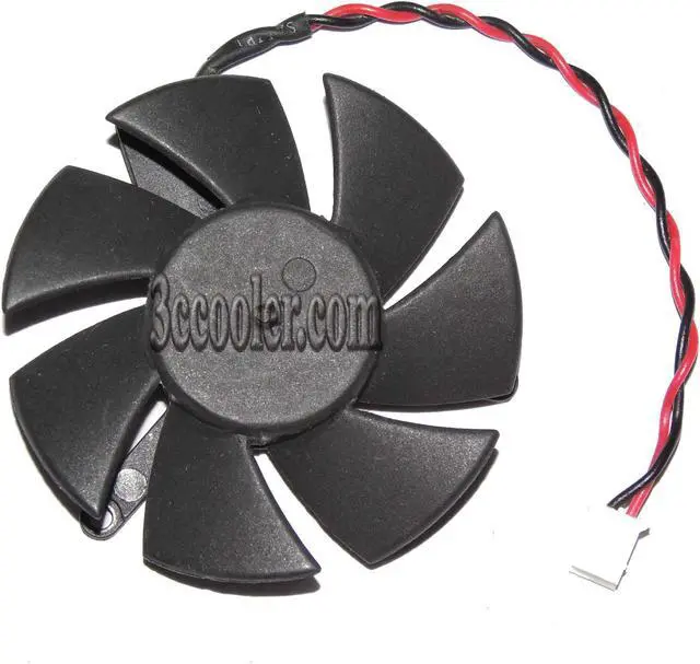 Alt view image 2 of 2 - ZUNSHAN DF0501012SEE2C 01 12V 0.05A 2 wires 2 pins frameless vga fan graphics card cooler