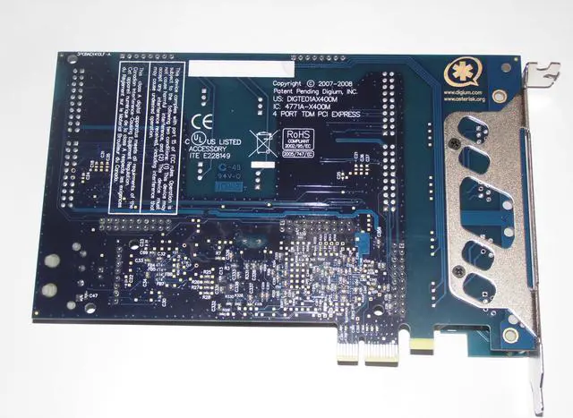 Alt view image 2 of 2 - Analog voip Asterisk card AEX800 8 fxo (X400M * 2) ports pic-E Interface Support Asterisk/Trixbox/hardware Echo Cancellation module,TDM800