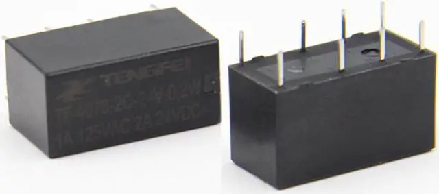 Alt view image 2 of 4 - 10 pcs DPDT 8 pins DC24V 0.2w small electromagnetic relay 4078-2C-24V-0.2W for 1A/125VAC 2A/24VDC contact load