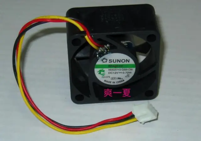 Main image of Sunon 40*20MM HA40201V3-Q000-C99 DC 12V 0.72W 3 Wires 3 pins 4CM case fan for server & inverter