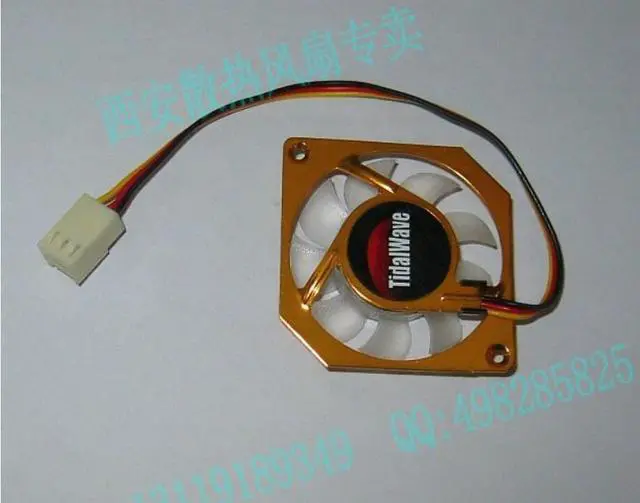 Main image of motherboard fan with 3 wires 3 pins yellow aluminum cover For 550 NF50S-A2B NF4UK8AA N5M2AB