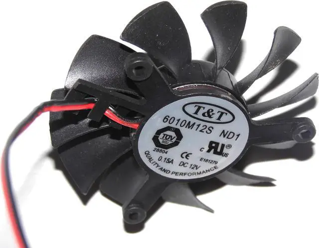 Alt view image 2 of 3 - T&T 6010M12S ND1 12V 0,15A 2 wires 2 pins Frameless vga graphics card cooler fan