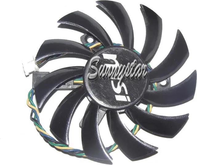 Alt view image 2 of 2 - For MSI GTX 560 570 580 R6770 R6870 PLD08010S12HH Video Card CPU Fan 12V 0.35A 4 Wires 4 Pins