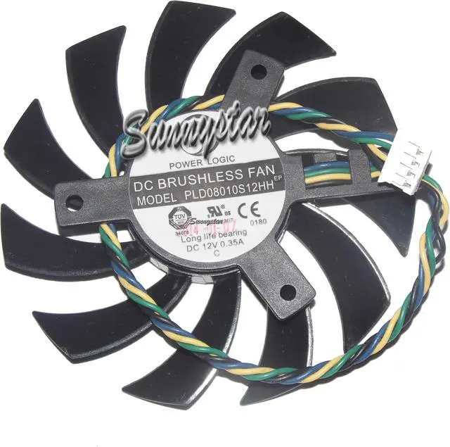 Main image of For MSI GTX 560 570 580 R6770 R6870 PLD08010S12HH Video Card CPU Fan 12V 0.35A 4 Wires 4 Pins