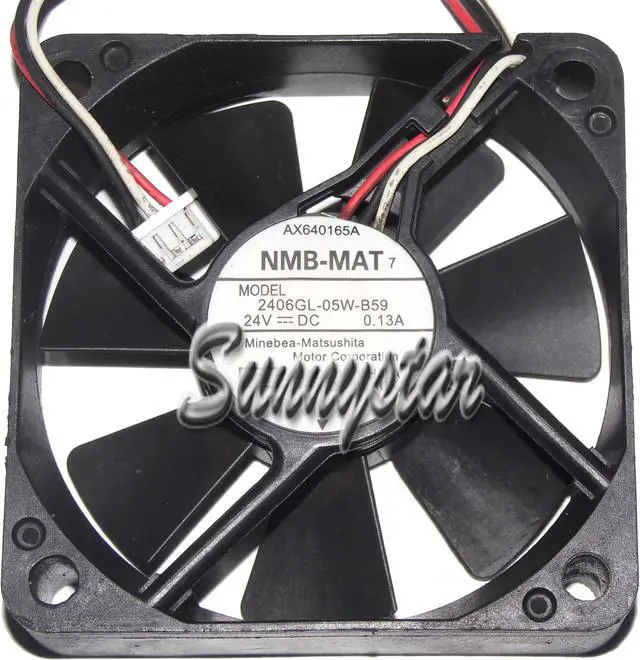 Main image of 20 Pcs / Lot NMB 60*15mm 2406GL-05W-B59 with 24V 0.13A 3-Wires 3 Pins case fan cpu cooler