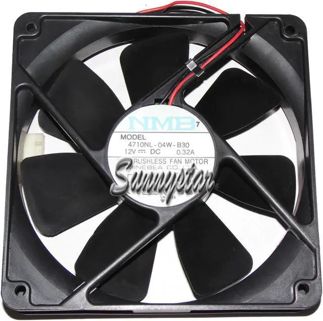 Main image of DC Square Cooler of NMB 120*25mm 4710NL-04W-B30 with 12V 0.32A 2-Wires case power fan