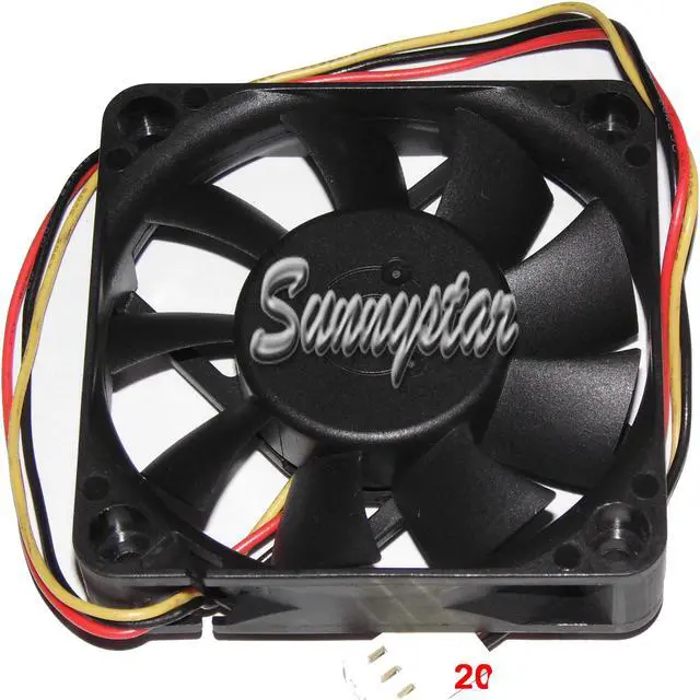 Alt view image 2 of 2 - IEI 60*13mm ABB06D12HG 12V 0.3A 3 wires 3 Pins CPU Cooler Fan