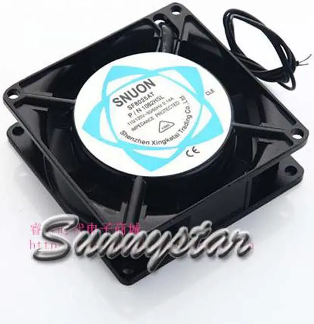 Alt view image 2 of 3 - SUNON 8025 8CM SF8025AT 1082HSL 110~120VAC 50~60Hz 0.1A  Sleeve Bearing 2Wires Coolign Fan