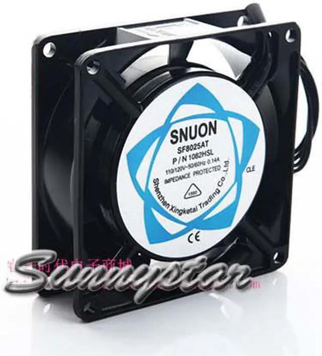 Alt view image 3 of 3 - SUNON 8025 8CM SF8025AT 1082HSL 110~120VAC 50~60Hz 0.1A  Sleeve Bearing 2Wires Coolign Fan