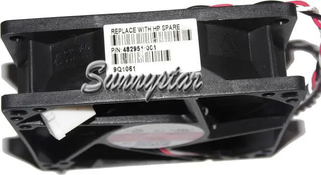 Alt view image 3 of 4 - AVC 80*25mm DL08025R12U -S12 12V 0.5A 3 Wires 3 Pins case cpu fan for HP Spare P/N:482951-001 9Q1061 483174-001