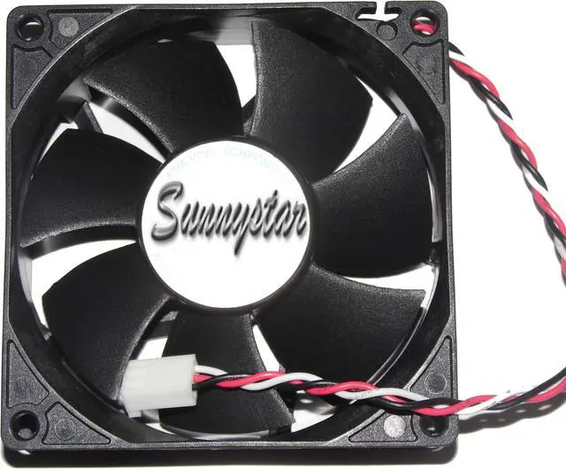 Alt view image 2 of 4 - AVC 80*25mm DL08025R12U -S12 12V 0.5A 3 Wires 3 Pins case cpu fan for HP Spare P/N:482951-001 9Q1061 483174-001