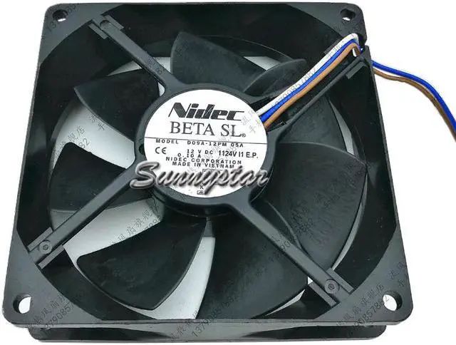 Main image of Nidec 9025 9cm D09A-12PM  Ball bearing silence Cooler with 12V 0.10A 3 Wires 3pins For case