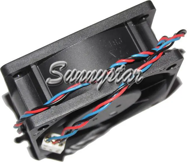 Alt view image 2 of 3 - DC square cooler of Delta 60*25mm AUB0612HH with 12V 0.36A 3-Wires  3 Pins case fan cpu cooler