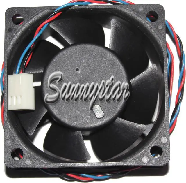 Alt view image 3 of 3 - DC square cooler of Delta 60*25mm AUB0612HH with 12V 0.36A 3-Wires  3 Pins case fan cpu cooler