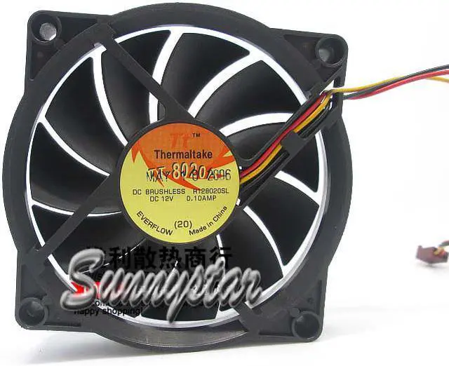 Main image of EVERFLOW 8CM R128020SLHydraulic Bearing Cooler with 12V  0.2A 3 Wires 3Pins Connector