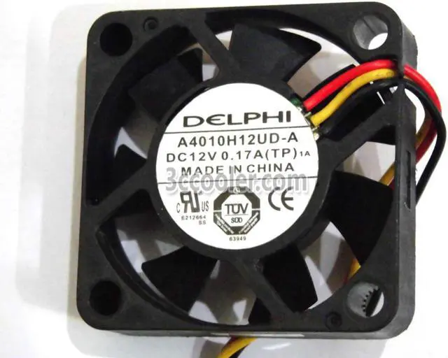 Main image of DELPHI 4010 A4010H12UD-A 12V 0.17A 3 Wires 3 Pins Cooling fan