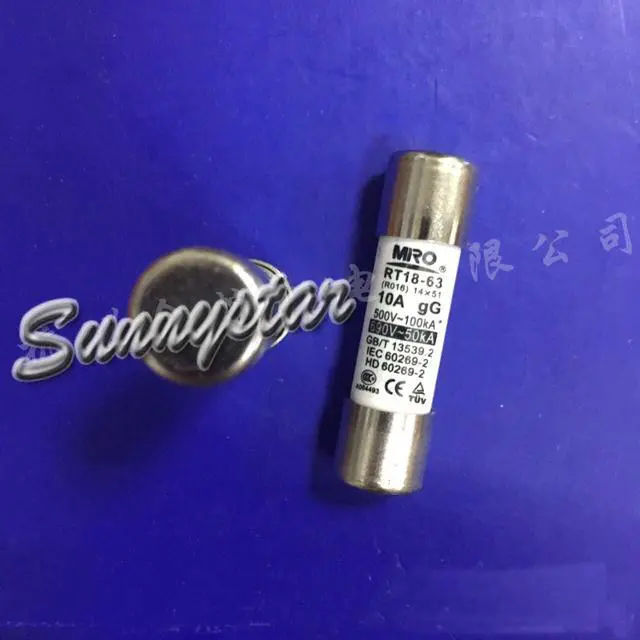 Alt view image 3 of 4 - 20 Pcs/Box MiRO RO16 40A gG (RT14-32 RT18-63 RT19-40 gF3) 500/690V 100/50kA Ø14*51mm Cylindric Ceramic tube Fuse