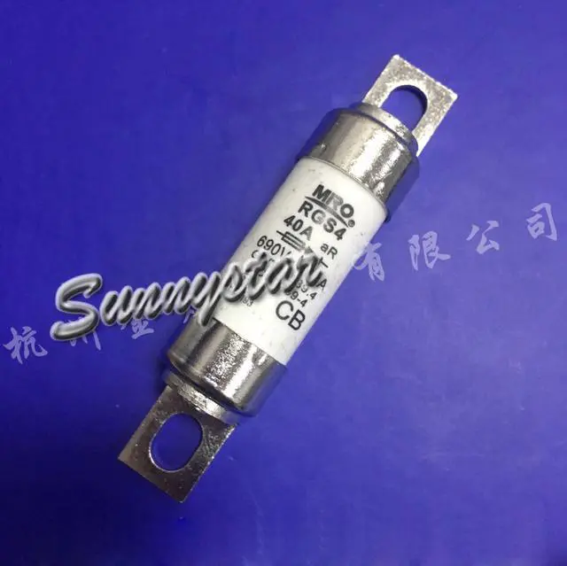 Alt view image 3 of 3 - MRO GSG RGS4 63A aR 690V ~ 50KA Cylindric Ceramic tube fast blow Fuse with Bolted joint