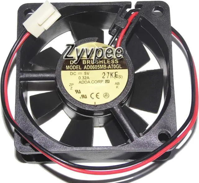 Main image of ADDA 6025 AD0605MB-A70GL 5V 0.32A 2 Wire 2 pins 6cm case fan