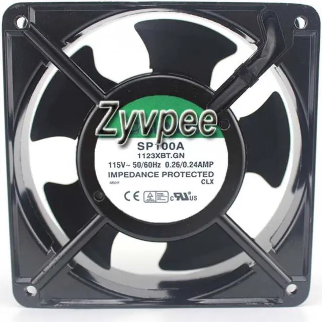 Main image of DC square Cooler of 12038 SUNON SP100A 1123XBT.GN with 115V~50/60Hz 0.26/0.24AMP Aluminum Frame