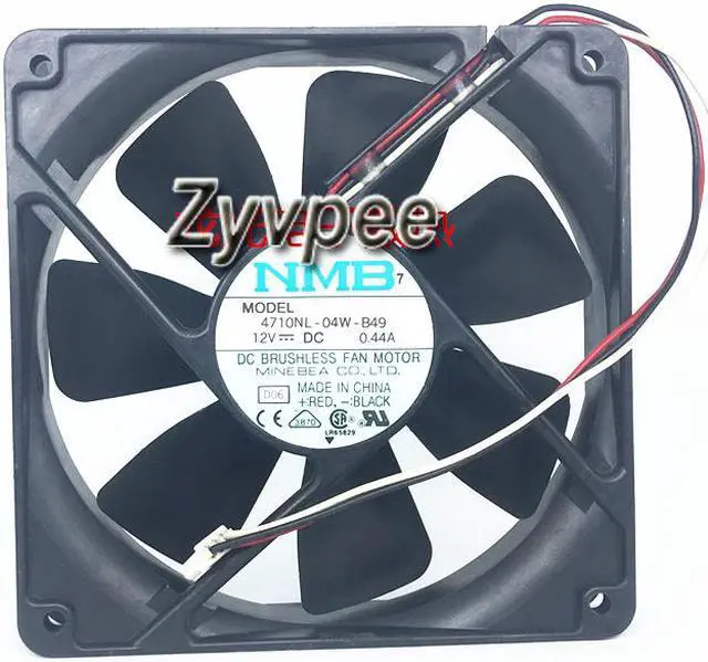 Main image of DC Square Cooler of NMB 12025 4710NL-04W-B49 P06 with 12V 0.44A 3-Wires case power fan