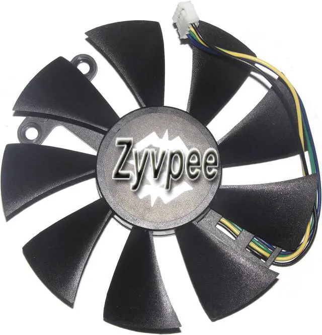 Alt view image 3 of 3 - Apistek GA91S2H PFTS 12V 0.35A 4 Wire 4 pins vga fan,video fan,graphics card cooler