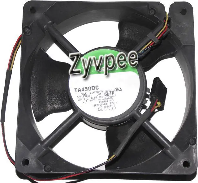 Main image of Square Cooling Fan of NIDEC 12038 B34262-71 38746-007 with 12V 0.8A 3-Wires 5pin