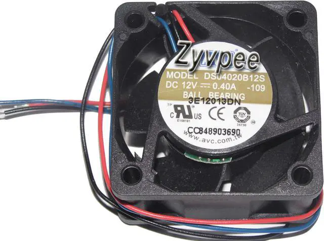 Main image of DC square Cooler of AVC 4020 DS04020B12S with 12V 0.4A 3-Wires case fan,4cm cpu fan