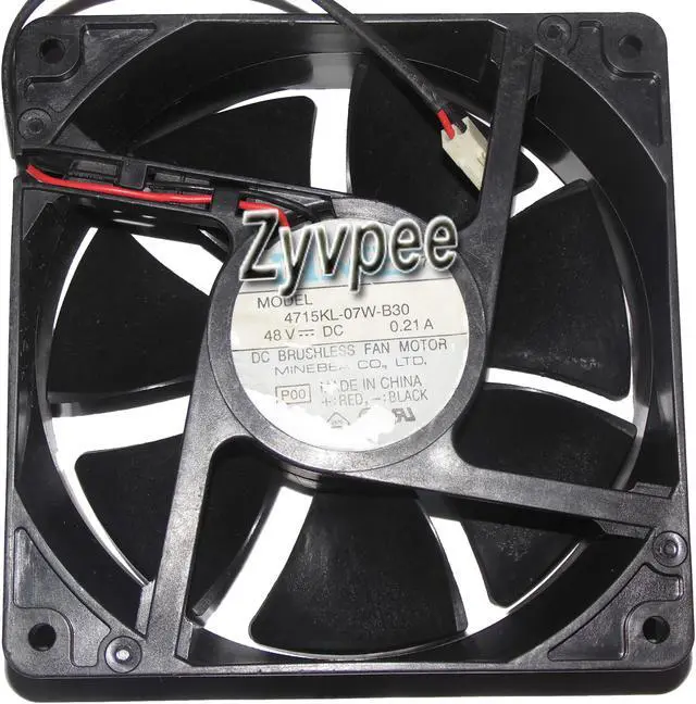 Main image of DC Square Cooler of NMB 12038 4715KL-07W-B30 with 48V 0.21A 2-Wires 2 Pins