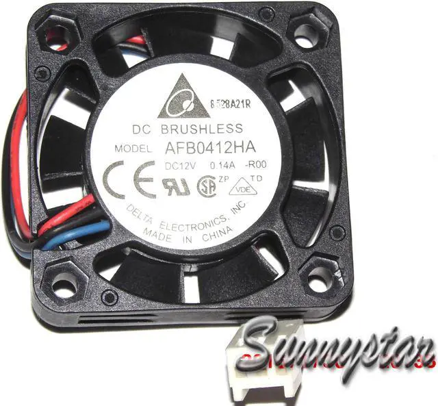 Main image of Delta 40*10MM AFB0412HA -ROO 12V 0.14A 3 Wires 3 Pins 4CM Cooler Fan,server chassis fan