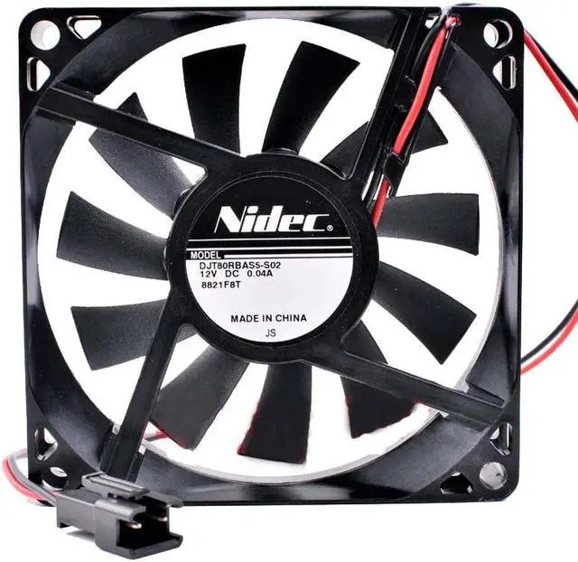 Main image of Nidec 80*10MM DJT80RBAS5-S02 12V 0.04A 2 Wire 8CM Inverter Fan case fan power cooling fan