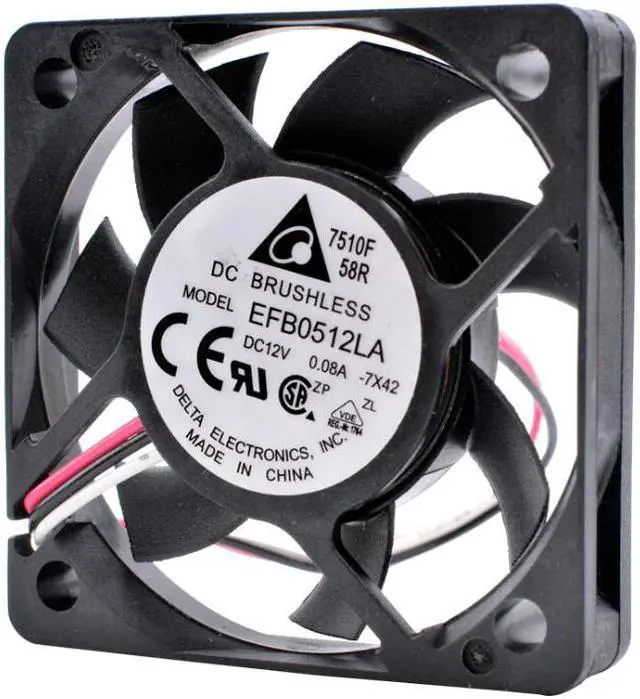 Main image of Delta 5010 EFB0512LA -7X42 12V 0.08A 3 Wires 3 Pins speed monitoring 5cm cpu fan