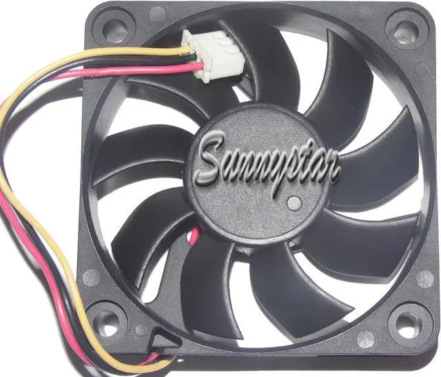 Alt view image 3 of 3 - Y.S Tech Zyvpee FD126015LB 6015 DC 12v 0.14A 3 wires 3 pins ball bearing mute A  6cm cooling fan