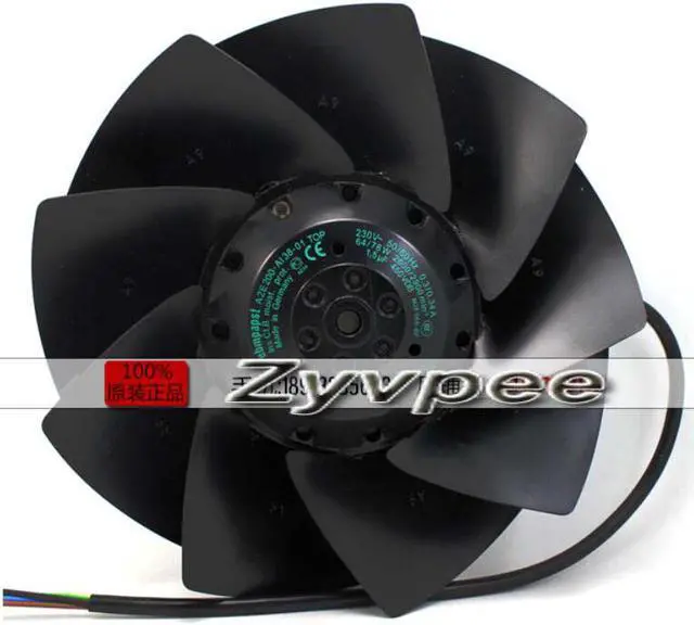Main image of ebmpapst A2E200-AI38-01 M2E068-BF 200mm 230Vac 50/60Hz 0.3/0.34A class B IP44 4 wires ac axial fan
