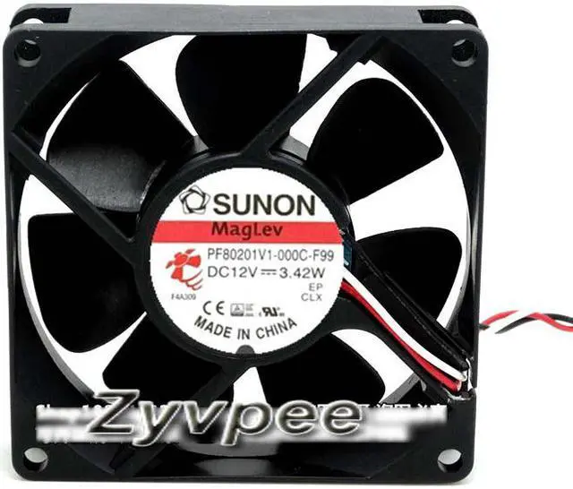 Main image of Original SUNON PF80201V1-000C-F99  80*20mm Hydraulic bearing Cooling fan with 12V 3.42W 80*80*20mm 2 Wires