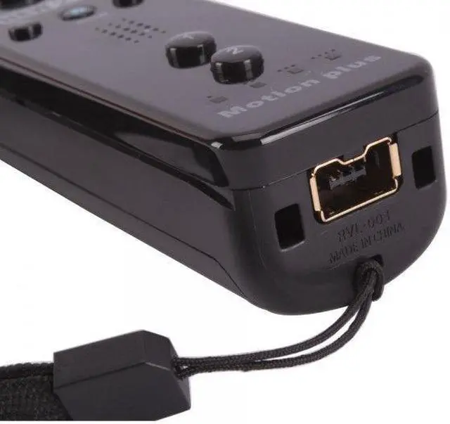 Alt view image 3 of 7 - 2in1 Remote Plus Built-In Motion Plus Nunchuk Silicone Case for Nintendo Wii - Black (Althemax)