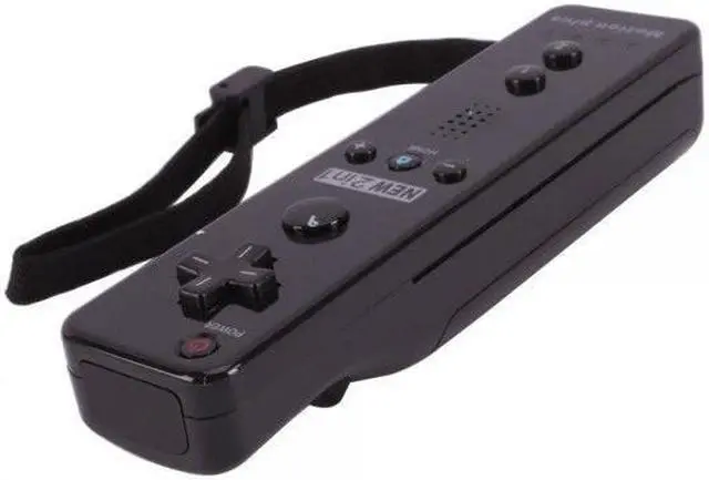 Alt view image 5 of 7 - 2in1 Remote Plus Built-In Motion Plus Nunchuk Silicone Case for Nintendo Wii - Black (Althemax)