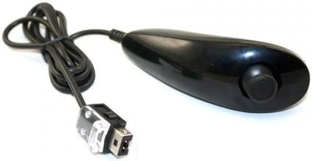 Alt view image 4 of 7 - 2in1 Remote Plus Built-In Motion Plus Nunchuk Silicone Case for Nintendo Wii - Black (Althemax)